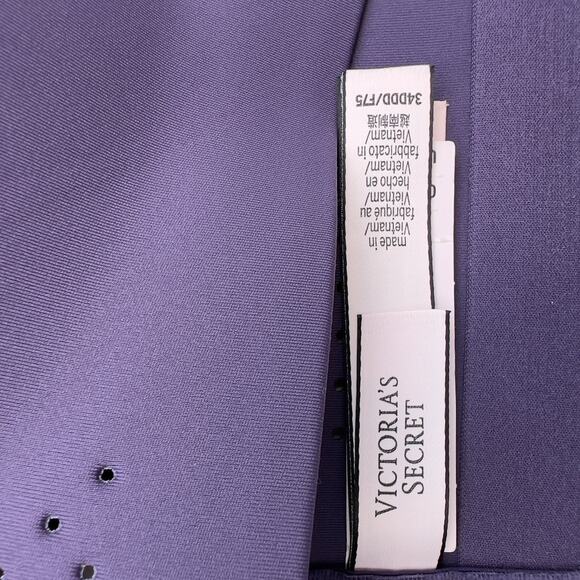 Victoria's Secret Sports Bra Size 34DDD Purple Featherweight Max Sports Bra NWT - Picture 6 of 9